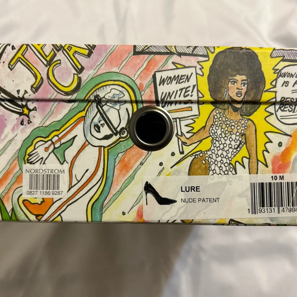 Jeffrey Campbell Lure Nude Patent Leather 4in Heels - Women’s 10 - Picture 8 of 8